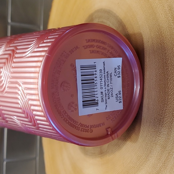 Starbucks 2023 Fall Pink Shimmer Shell Mermaid Siren Scales Cold Cup Tumbler 2… - Picture 4 of 6